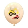 12 Construction Vehicle Balloons Digger Birthday Party Tractor 12"