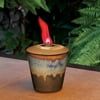 Tiki Ceramic Tabletopper Color Flame Vessel, Raku