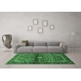 thumbnail image 3 of Ahgly Company Machine Washable Indoor Square Medallion Emerald Green Traditional Area Rugs, 5' Square, 3 of 4