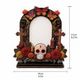 thumbnail image 3 of Dia De Los Muertos Altar Wooden Picture Frames,2026 Ornate Day of The Dead Ofrenda Decor Sugar Skull Photo Stand for Altar Tabletop Remembrance Home Decor Style F, 3 of 6