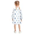 thumbnail image 3 of Girls' long-sleeved dress Snowflakes Girls' A-line dress with ribbed cuffs Soft and comfortable, 3 of 6