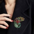 thumbnail image 2 of Rhinestone Large Peacock Bird Brooch Pin for Women Men Gold Plated Fashion Colorful Crystal Animal Brooches Lapel Pins Exquisite Dress Accessories Wedding Anniversary Jewelry, 2 of 12