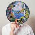 thumbnail image 6 of Yayeee Wall Clock Battery Operated 9.5" Silent Quartz Non-Ticking for Living Room Decor, Pink Floral Window, 6 of 8