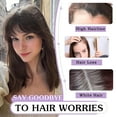 thumbnail image 4 of The Clip in Bangs 100% Real Human Hair Toppers Wispy Bangs 360 ° 3D Cover Bangs Hair Clip Fake Bangs Hair Extensions for Women Hair Pieces Clip On Air Bangs for Daily Wear, 4 of 8