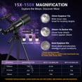 thumbnail image 3 of Telescope for Kids and Adults NACATIN 70mm Portable Refractor Telescopes for Astronomy Beginners, 3 of 11