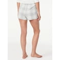 thumbnail image 3 of Joyspun Women's Flannel Sleep Shorts, Sizes XS to 3X, 3 of 6