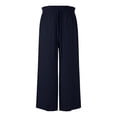thumbnail image 5 of Delayuji Womens Wide Leg Pant Elastic Waist Daily Elegant Casual Solid Color Pants Loose Linen Pants Women L-6XL, 5 of 6