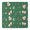 Green Christmas Pattern, variant on Green and Red Christmas Pattern Square Fitted Tablecloth with Elastic Edge,Square Table Cover,Washable Elastic Table Cover for Home Kitchen Party Decor 34"x34"