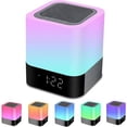 thumbnail image 1 of Altavoz Bluetooth Despertador Lámpara de noche táctil Dormitorio RGB Cambio de color LED Despertador Luz nocturna Regalo de Navidad para niños Altavoz Bluetooth portátil Idea de regalo para, 1 of 5