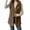 Khaki, variant on Reversible Hooded Zip Front Cardigan Vest Soft Jacket Coat For Fall Winter Casual Outerwear Stylish Beautiful Women's Jackets & Coats
