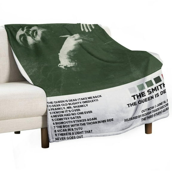 The Smiths The Queen Is Dead Album Cover Poster Luxury Flannel Blanket - Super Soft Anti-Static Plush Warm Blanket for Sofa Bed - Extra Large Cozy Blanket for Men and Women, Home Decor Gift.