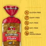 Canyon Bakehouse 7-Grain Sandwich Bread, Gluten Free Bread, 100% Whole Grain, Frozen, 18 oz Loaf
