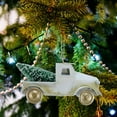 thumbnail image 2 of Holiday Time White Wash Truck With Tree Ornament, 2 of 4