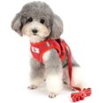 thumbnail image 2 of LANFENG Small Dog Harness and Leash Set No Pull Adjustable Reflective Step-in Puppy Boy Girl Vest Harnesses Soft Corduroy Mesh Padded for Pet Dogs Cats, 2 of 18