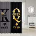 thumbnail image 2 of Romantic Love Theme Bath Curtain 72"Wx72"L King And Queen Crown Bathroom Curtain For Couple Lovers,Valentine'S Day Wedding Shower Curtain Gifts For Her His,Mr Mrs Bathroom Accessories, 2 of 6