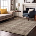 thumbnail image 5 of HomeRoots 678207 8 x 10 ft. Beige Green & Tan Plaid Washable Machine Made Rectangle Area Rug with UV Protection, 5 of 9