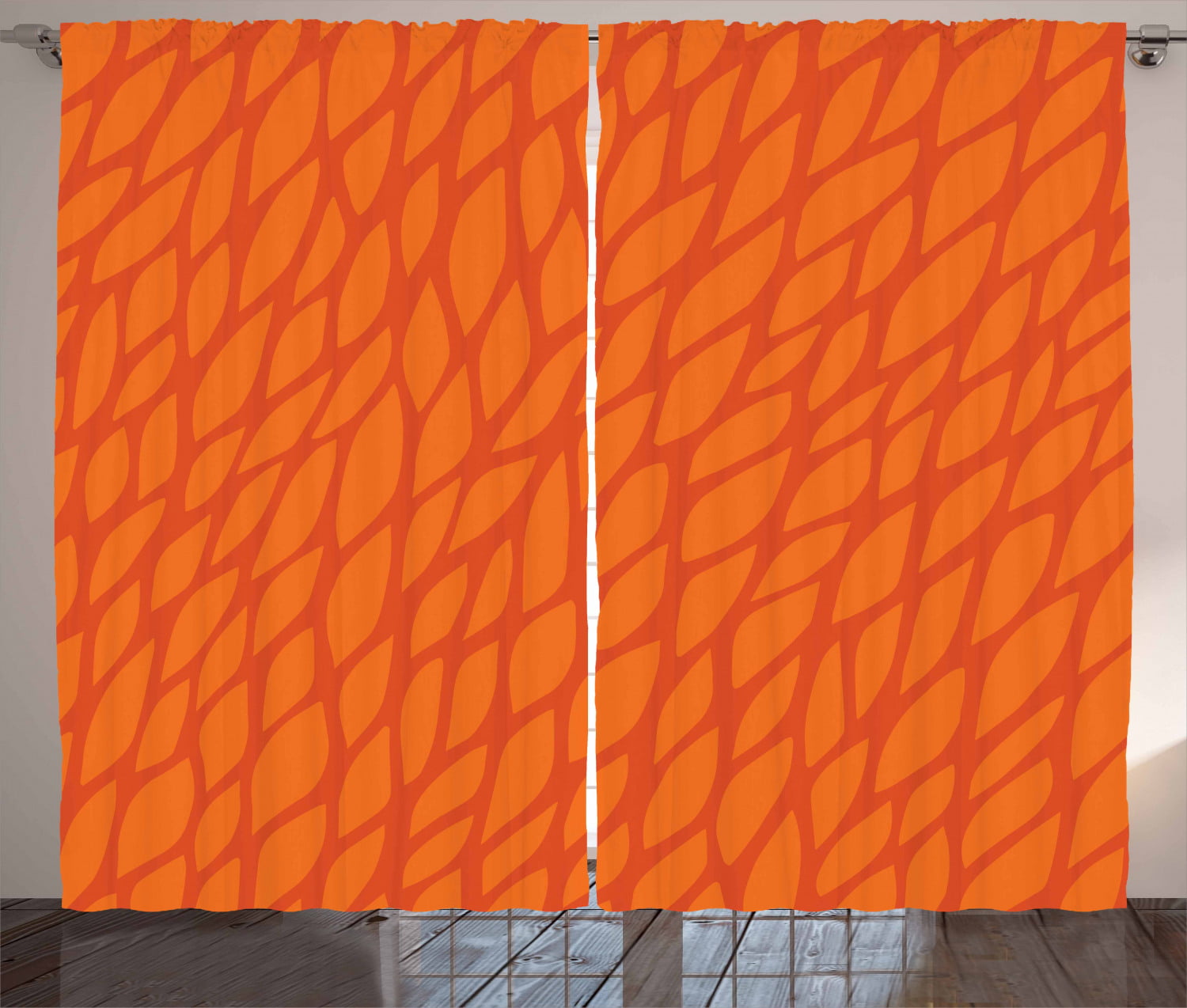 Burnt Orange Curtains 2 Panels Set