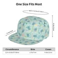 thumbnail image 6 of Daiia Sea Turtle print Flat Bill Hats Flat Brim Trucker Cap Baseball Cap Adjustable Classic Low Profile Hat Unconstructed Plain Cap, 6 of 9
