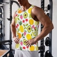 thumbnail image 5 of Logiee Avocado And Pineapple Print Men's Workout Tank Top,Quick Dry Workout Tank Top,Gym Muscle Tee,Fitness Bodybuilding Sleeveless T Shirt-XX-Large, 5 of 7