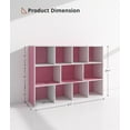 thumbnail image 2 of 11-Cube Pink Kids Bookshelf and Toy Organizer – Wooden Storage Shelf for Girl’s Room and Nursery, Ideal Gift for Toddlers and Preschoolers, 2 of 6