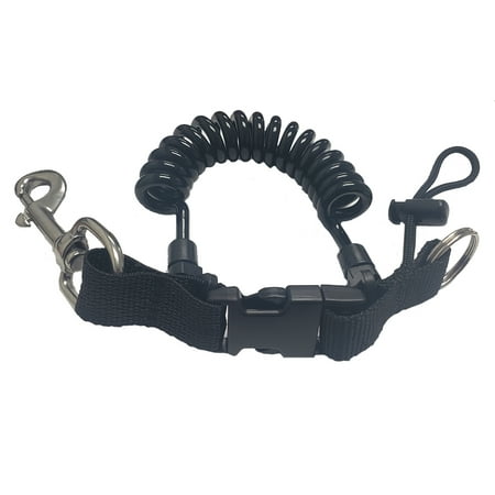 

36inch Snappy Coil Shock Cord with Lanyard Split Ring & Stainless Bolt Snap