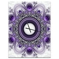 thumbnail image 1 of DesignArt Grande Horloge Murale à Motif Fractal Violet avec Cercles, 1 of 2