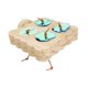 thumbnail image 4 of Comedero de madera para pájaros, juguete para masticar loros, soporte interactivo para percha de pájaros cuadrado, 4 of 9