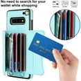 thumbnail image 3 of REQO Phone Case for Samsung Galaxy S10 Plus Wallet Cover with RFID Blocking Credit Card Holder Wrist Crossbody Strap Lanyard Stand Cell Accessories S10+ S10plus 10S Edge S 10 10plus Women Men Teal, 3 of 6