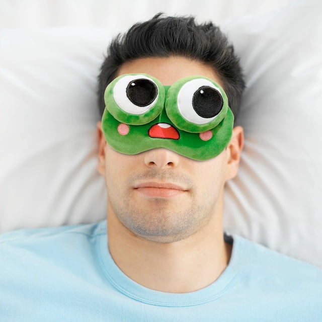 Linnome Sleep Eye Mask for Dark Sleep Soft Breathable Light Blocking Nap Blindfold for Travel Home Relief 7.5x3.9x1in A