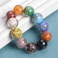 thumbnail image 4 of U8MO 10pcs 8mm 10mm 12mm Round Foil Opaque Lampwork Glass Loose Beads Jewelry Making-Deep Blue-10mm, 4 of 5