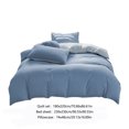 thumbnail image 3 of FAMTKT All-Season Bedding Set - 4-Piece Washable Cotton Solid Color Bed Sheet Duvet Cover and Pillowcases Bedroom Accessories Bedding Set, 3 of 9