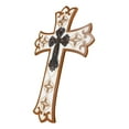 thumbnail image 2 of Vintage Royal Scroll Le Fleur French Fleur De Lis Layered Crucifix Wall Cross, 2 of 8