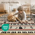 thumbnail image 4 of ODIKA 8'x10' Washable Area Rug Non-Shedding, Easy Care, Note Piano Guitar Treble Clef Disc Shape Motifs Keyboard Music Cd Refined for King Size Bedroom Under Bed, Master Suite, 4 of 7