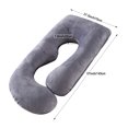 thumbnail image 3 of TOPCHANCES Pregnancy Pillow, J Shaped Full Body Soft Maternity Pillow with Removable Velvet Cover, 27*57inch, Dark Gray, 3 of 13