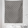 thumbnail image 1 of Abstract Tapestry, Diagonal Wavy Lines Symmetric Bohemian Monochrome Mosaic Art Deco, Fabric Wall Hanging Decor for Bedroom Living Room Dorm, 5 Sizes, Charcoal Grey and Ivory, by Ambesonne, 1 of 1