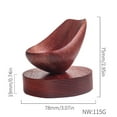 thumbnail image 7 of Red Ebony Wood Pipe Stand – Reddish Brown, Spoon-Shaped, Single Holder Display Base, 7 of 7