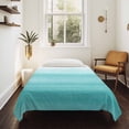 thumbnail image 4 of Aqua White Ombre Large Tapestry for Bedroom Wall Hanging Tapestry,Chic Modern Funny Abstract Striped Art Ceiling Backdrop Tapestries Poster Blanket Wall Decor for Teens Room Living Room 100" x 59", 4 of 8