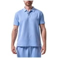 thumbnail image 2 of Men's Polo Shirts With Collar Big And Tall Under $10 Summertime Fashion Elasticity Casual Loose Button Lapel Short Sleeve, 2 of 4