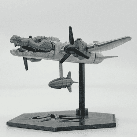 Crocodile Airplane Hybrid Collectible Figure – Unique Fantasy Model Toy Display, 5.12in