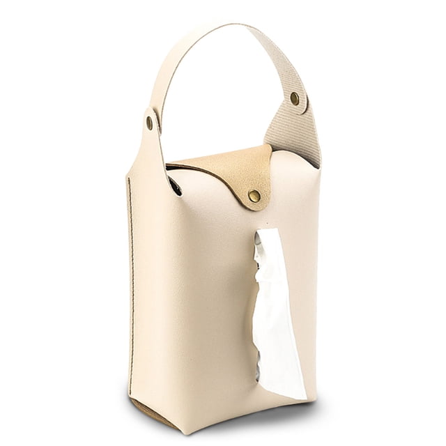 Naiovety Reposacabezas de coche, soporte de tejido, toalla de papel, almacenamiento recargable, bolsa reutilizable, organizador de viaje familiar, Almacenamiento y organización del hogar blanco Naiovety HA011769-03