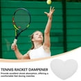 thumbnail image 5 of Uxcell Tennis Racket Vibration Dampener Soft Silicone Racket Shock Absorber for Tennis Racquet String - Heart Shaped White, 5 of 6