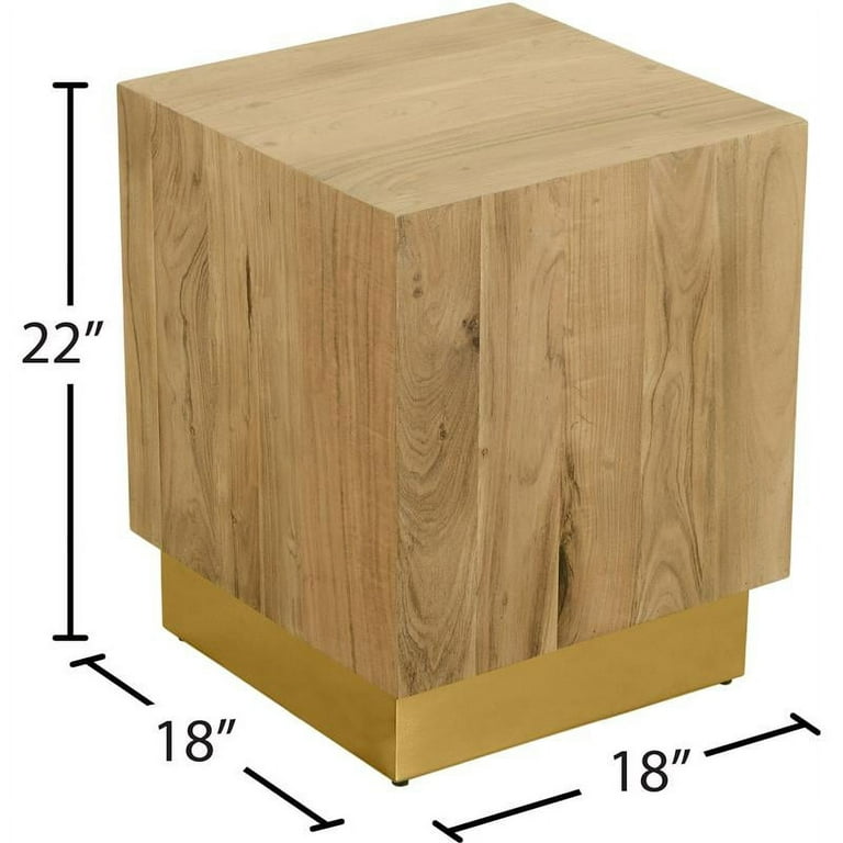 Meridian Furniture Acacia Round End Table - Gold Meridian Furniture Acacia Round End Table - Gold