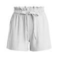 thumbnail image 5 of Admvng Wonens Shorts Casual Summer Loose Drawstring Comfortable Cotton Yoga Stretchy Work Short Pants With Pocket Size S-2XL, 5 of 5