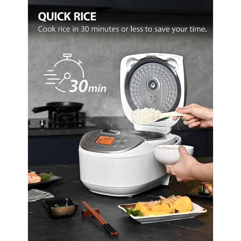  Toshiba Rice Cooker 6 Cup Uncooked – Japanese Rice Cooker with  Fuzzy Logic Technology, 7 Cooking Functions, Digital Display, 2 Delay  Timers and Auto Keep Warm, Non-Stick Inner Pot, White: Home