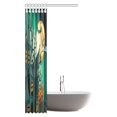 thumbnail image 2 of MYPOP Halloween Shower Curtain Decor, Haunted Medieval House Theme Cartoon Bats in Twilight Gothic Fiction Spooky Fabric Bathroom Set with Hooks, 36 X 72 Inches, 2 of 2