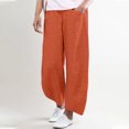 thumbnail image 2 of qolati Women's Cotton Linen Pants Lightweight High Waisted Wide Leg Palazzo Pant Comfy Casual Loose Lounge Trousers with Pocket, 2 of 6