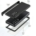 thumbnail image 3 of Samsung Galaxy Z Fold 3 5G Case with Tempered Glass Screen Protector, Dteck Ultra Thin Full Protection Cover Hard PC Anti-Scratch Shockproof Protective Phone Case for Samsung Galaxy Z Fold 3, Black, 3 of 8
