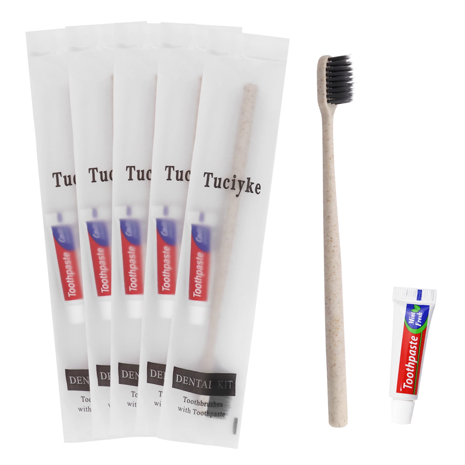 Disposable Toothbrush with Toothpaste, Pack of 60, Individually Wrapped for Travel, Hotel