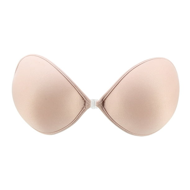 LYUMO Backless Strapless Bra,Strapless Bra,Women Invisible Self-Adhesive  Silicone Bra Sexy Push Up Front Closure Strapless Backless Bras 