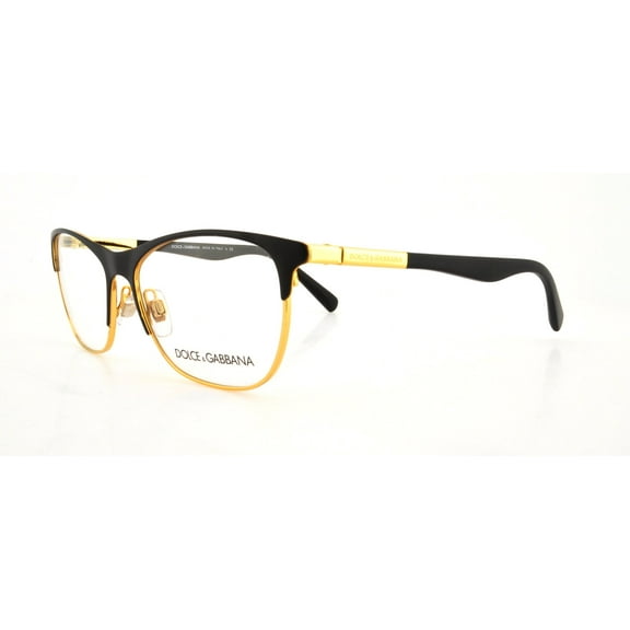 DOLCE & GABBANA Eyeglasses DG 1246 1220 Matte Black Gold 53MM